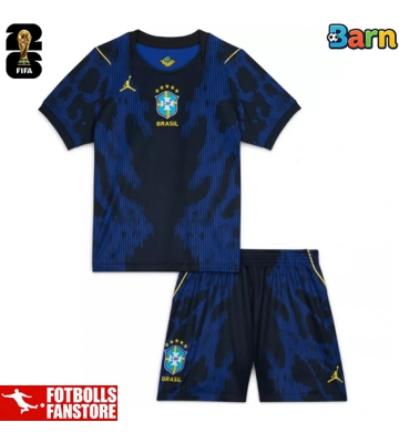 Brasilien Bortatröja Barn VM 2026 Kortärmad (+ Korta byxor)
